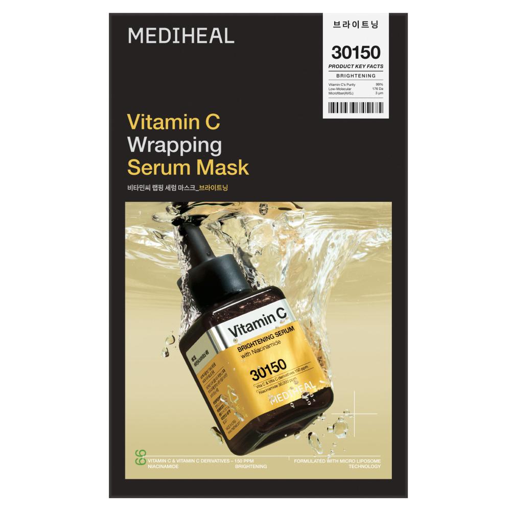 10 Sheets of Mediheal Wrapping Serum Mask (choose One of Five Types: Madecassoside, Collagen, Vitamin C, Hyaluronic Acid, Tea Tree)