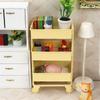 Play Home Toys Bookshelf with Wheels Simulation Shelf Bookshelf Furniture Toys Storage Display Rack
