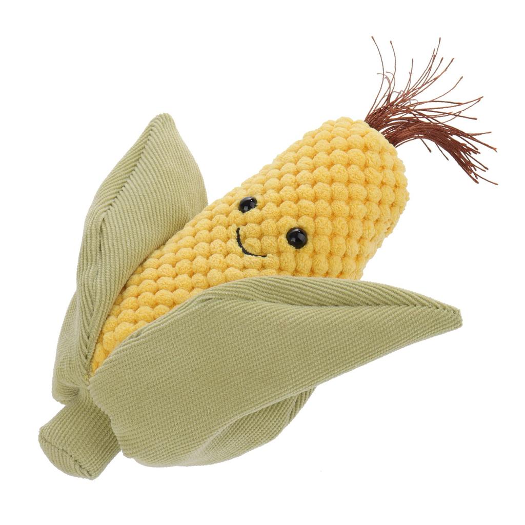 Apricot Lamb Fresh Corn Plush Toy for Kids, Soft and Cute, Fluffy Fresh Corn for Girls and Boys, 17cm