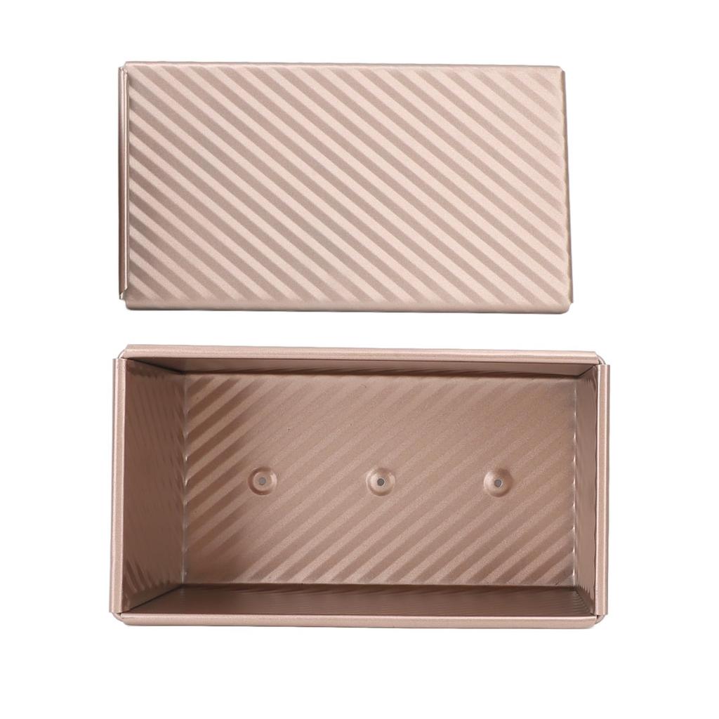 Multipurpose carbon steel loaf pan, oven-safe and dishwasher-safe (gold) with lid