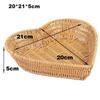Multistyles Imitation Rattan Fruit Plate Retro Woven Multipurpose Storage Rattan Woven Tea Tray Picnic Snacks Sundry Baskets
