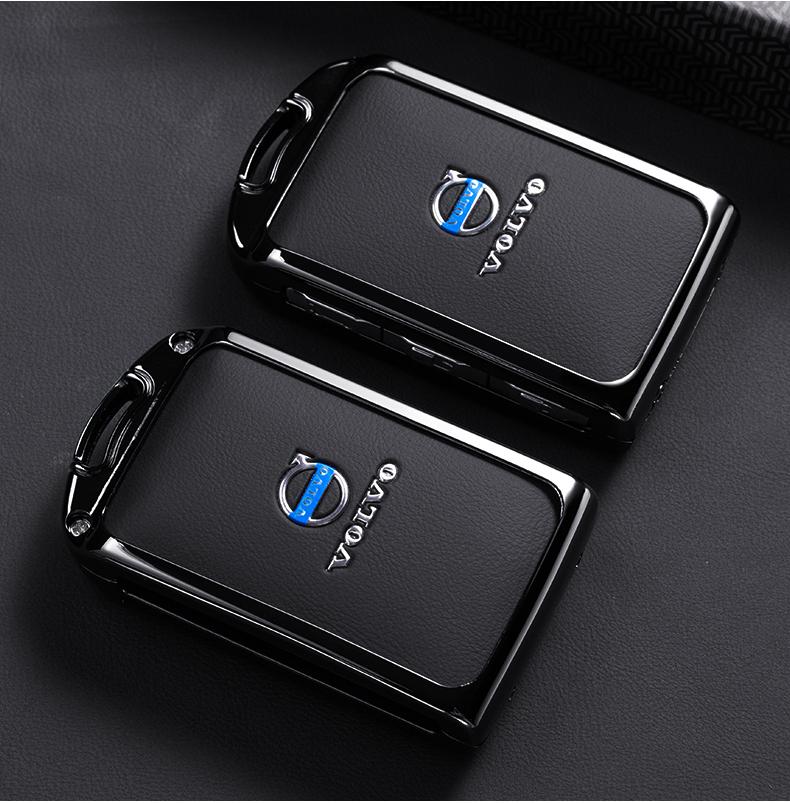 Zinc Alloy Leather Car Remote Control Smart Key Case Protective Cover for Volvo XC60 XC40 XC90 S90 V60 S60 V90 C40 Polestar 1 Po Ars123
