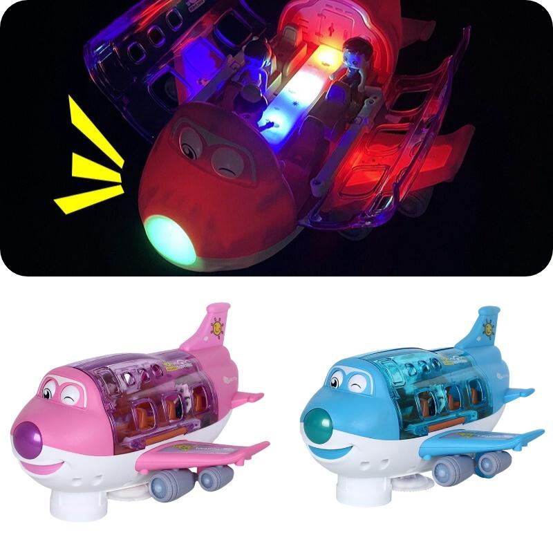 Wholesale Q Version Cartoon Airplane Toy With Rotating Lights And Music