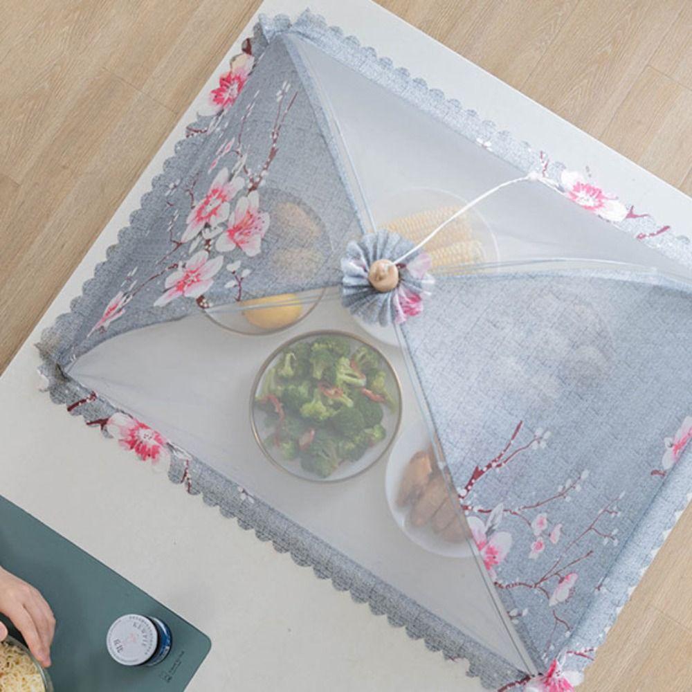 Lace Fabric Food Net Foldable Dish Tent Insect-proof Mesh Food Cover  Dining Table