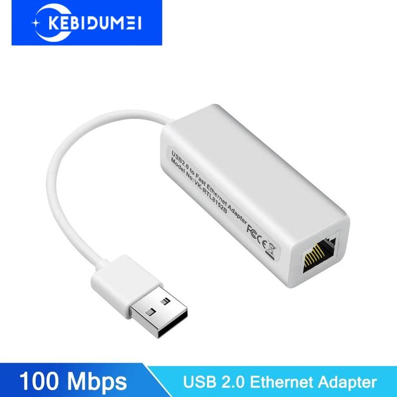 Rozbočovač USB 2.0 na RJ45 Ethernetový kabel Prodlužovací adaptér 100 Mb/s USB Kabelová síťová karta pro tablet Laptop PC Počítač Windows XP 7 8