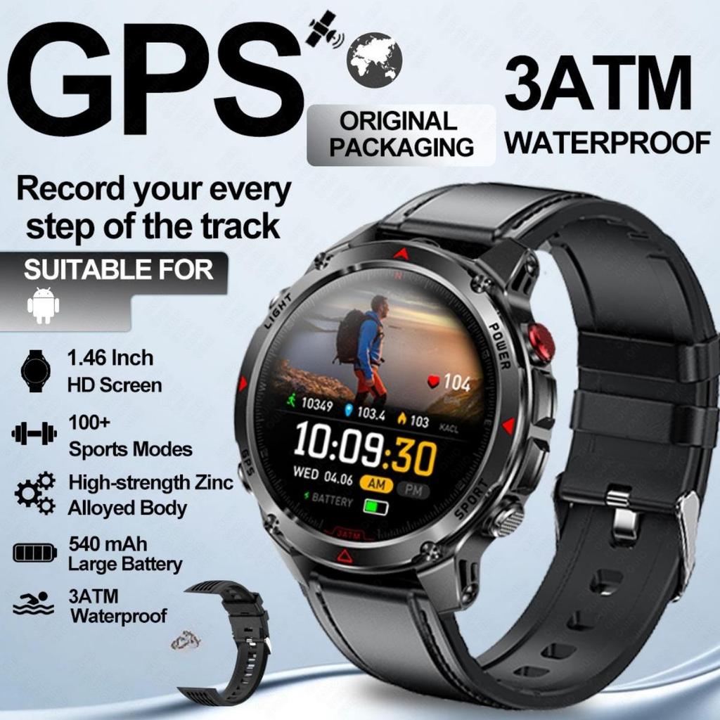 New GPS Precise Positioning Smart Watch IP68 Waterproof Compass Altimeter LED Lighting 100+ Sports Health Management Smart Watch