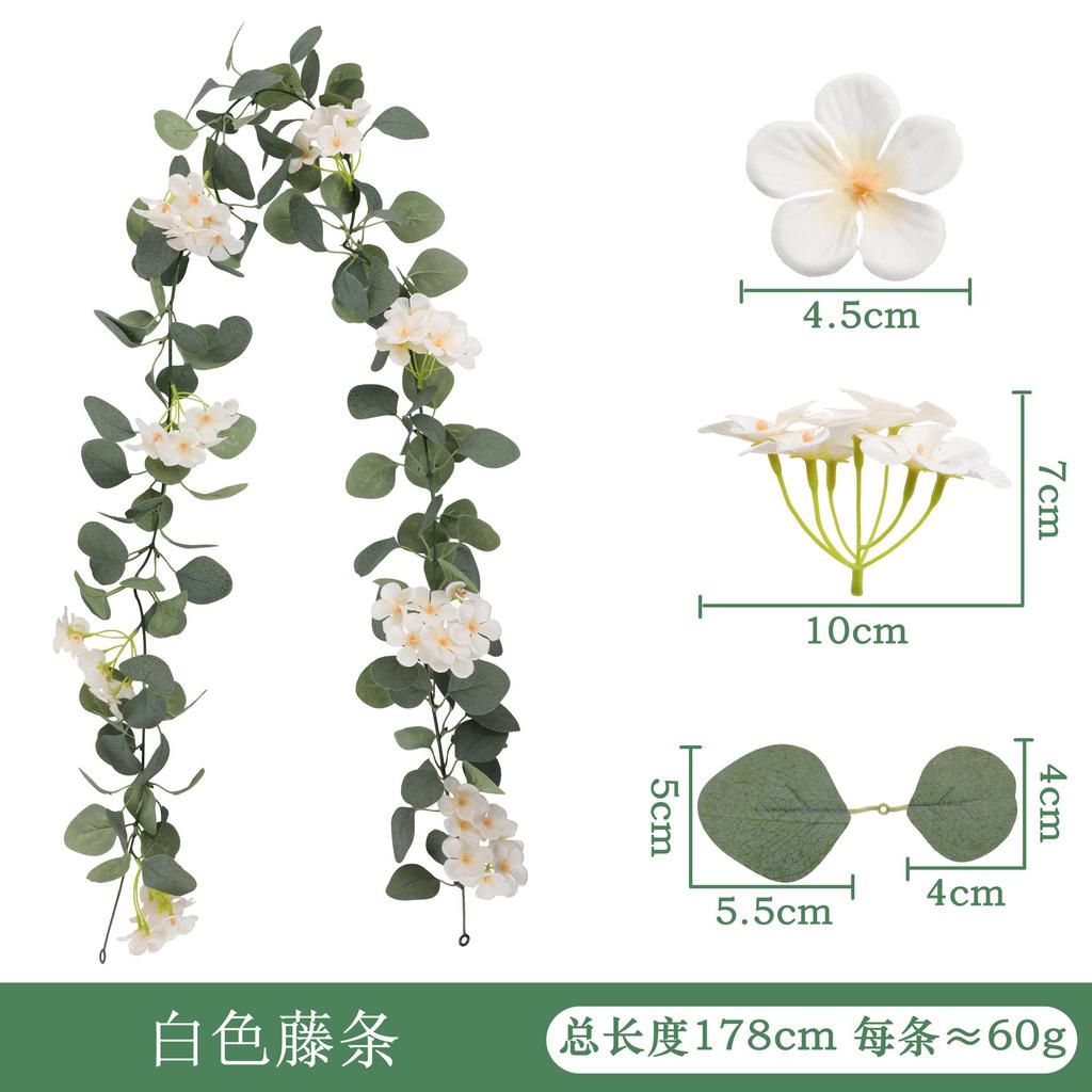 Simulated Green Plants, Fake Flower Vines, Hydrangea Vines, Indoor Living Room Ceiling, Pipe Shielding Decorations