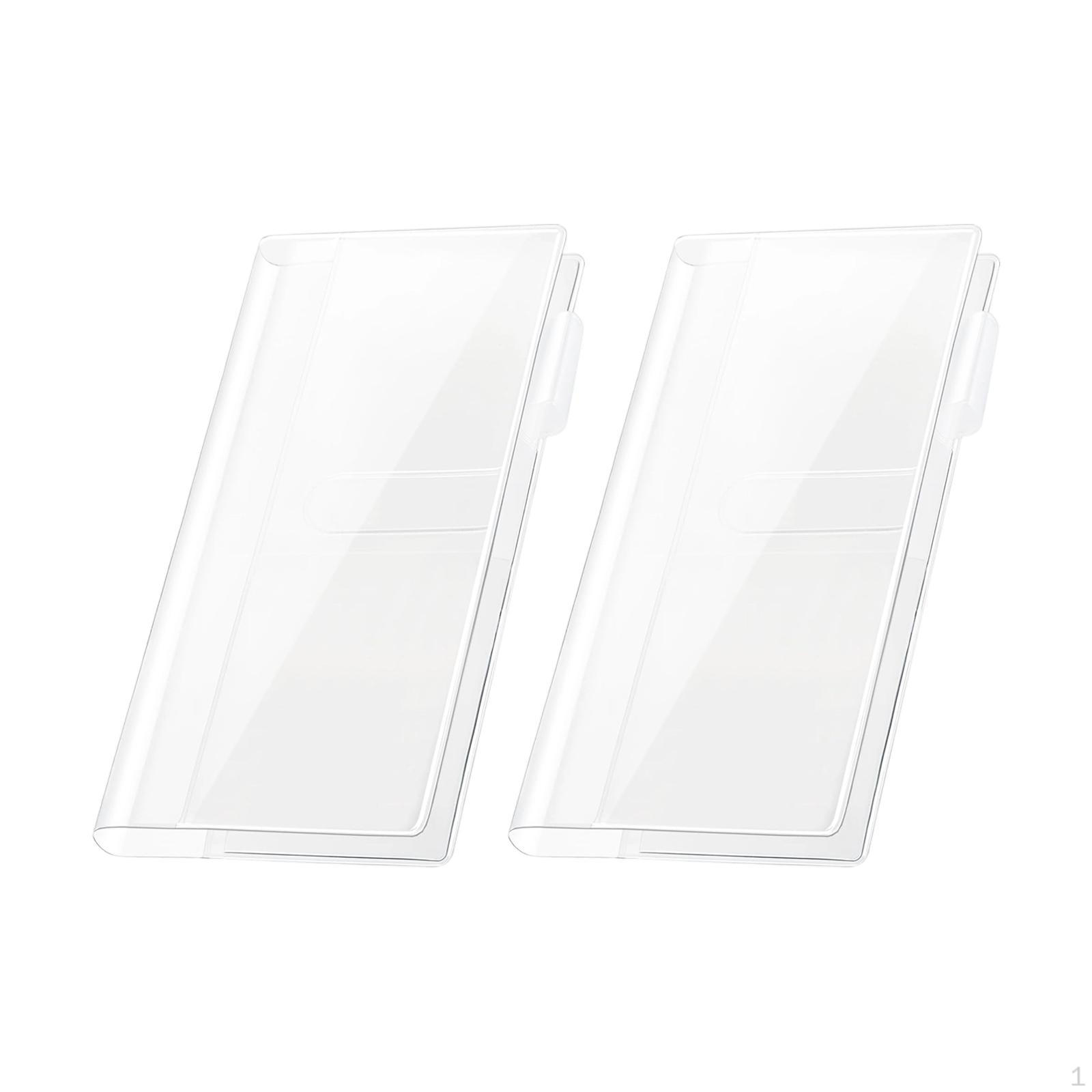 

2 Pieces Clear Cover for Weekly Planner Stationery Accessory Portable Goals Notebook