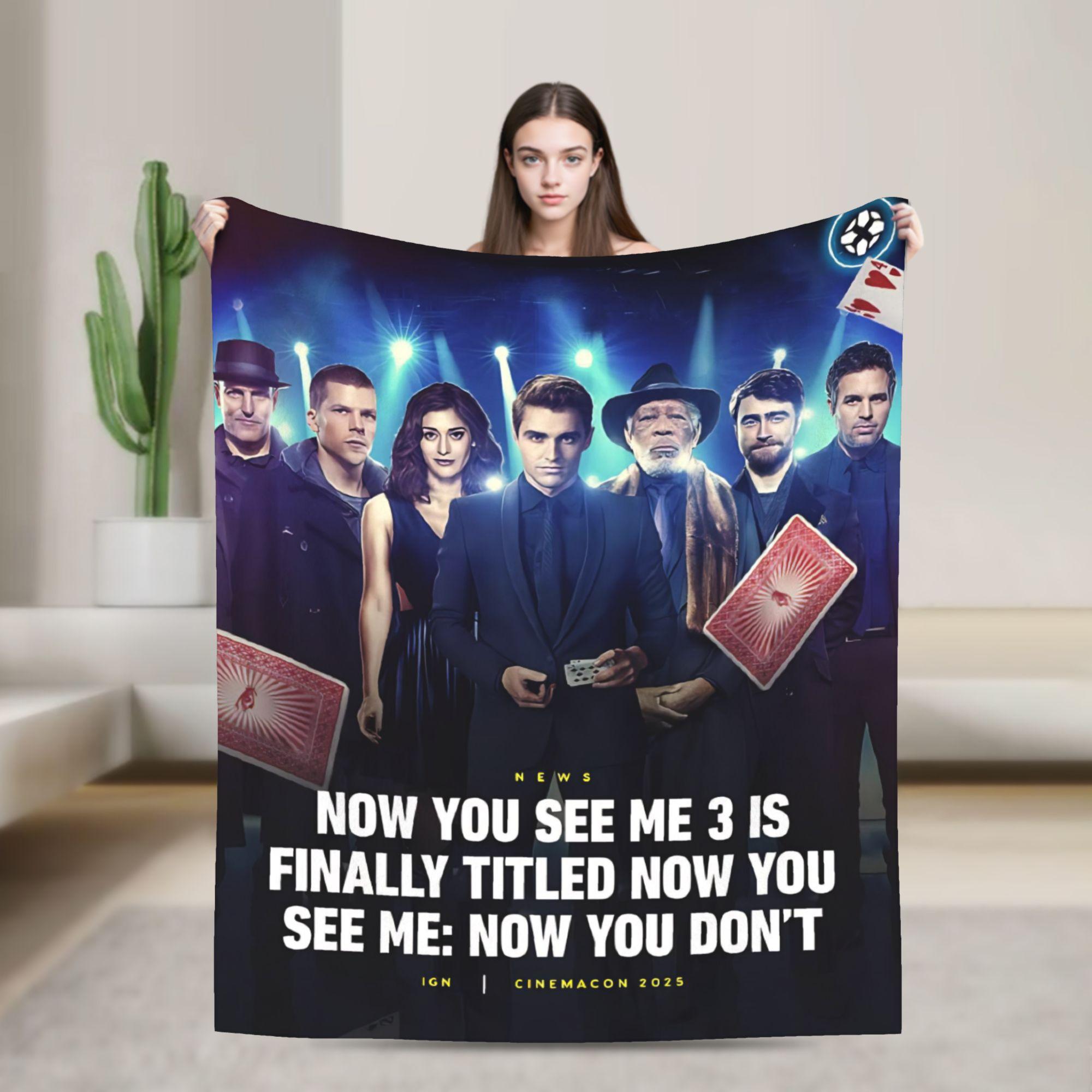 

Now You See Me 3 Movie Blankets Quality Soft Throw Blanket Winter Travel Office Living Room Novelty Bedspread 30x40in