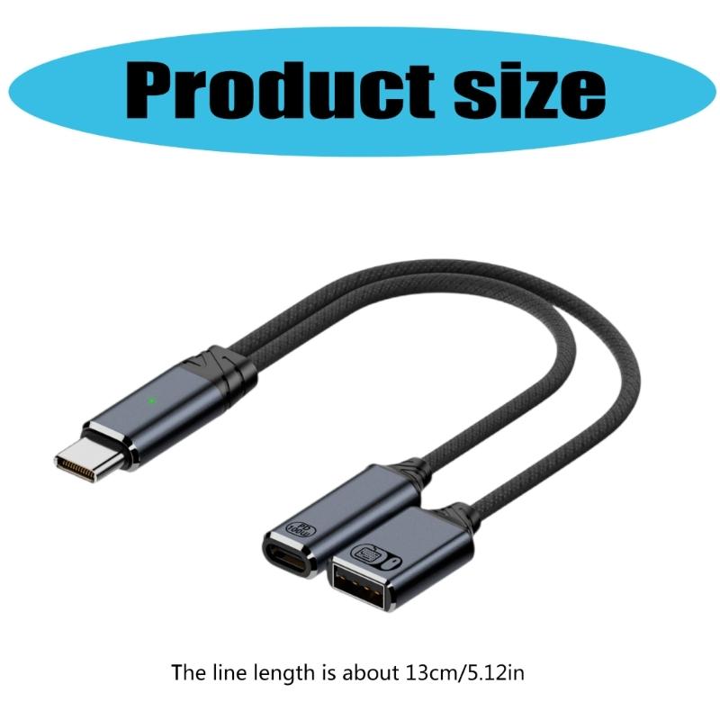 C To USB OTG and Charger Adapter Cable for Type C Devices with Audios Capability Compatible for Phone Tablets Computer