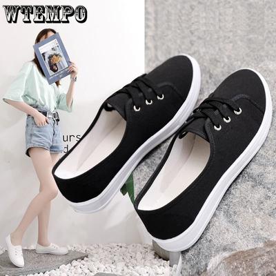 Canvas Shoes Fashion Board Shoes Spring and Summer Flat Shoes Students Cloth Shoes Breathable and Comfortable