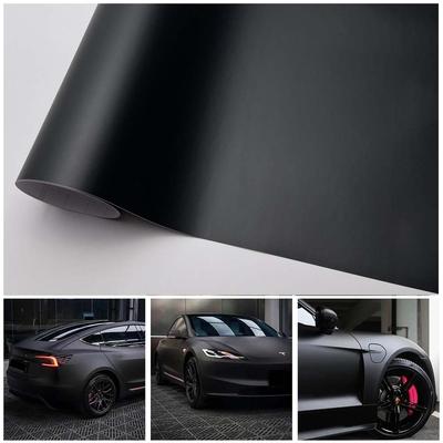 Black Matte Car Vinyl Film Self-adhesive Auto Motorcycle Body Wrapping Film Matt Black Wrap Vinyl Air Release Car Accessories