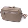 Stylish Bag for Women Made of Textured Genuine Leather Vintage 22662 Beige