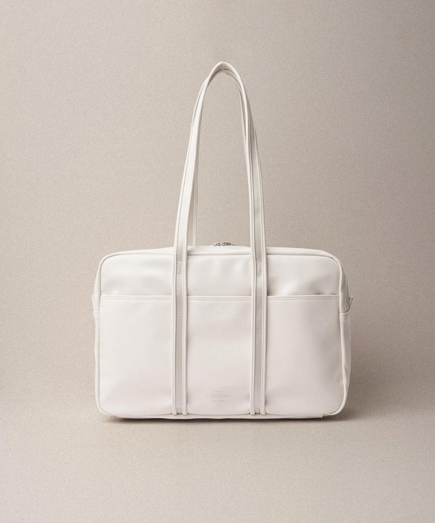 Neue Leather Boston Bag_Ivory_Medium