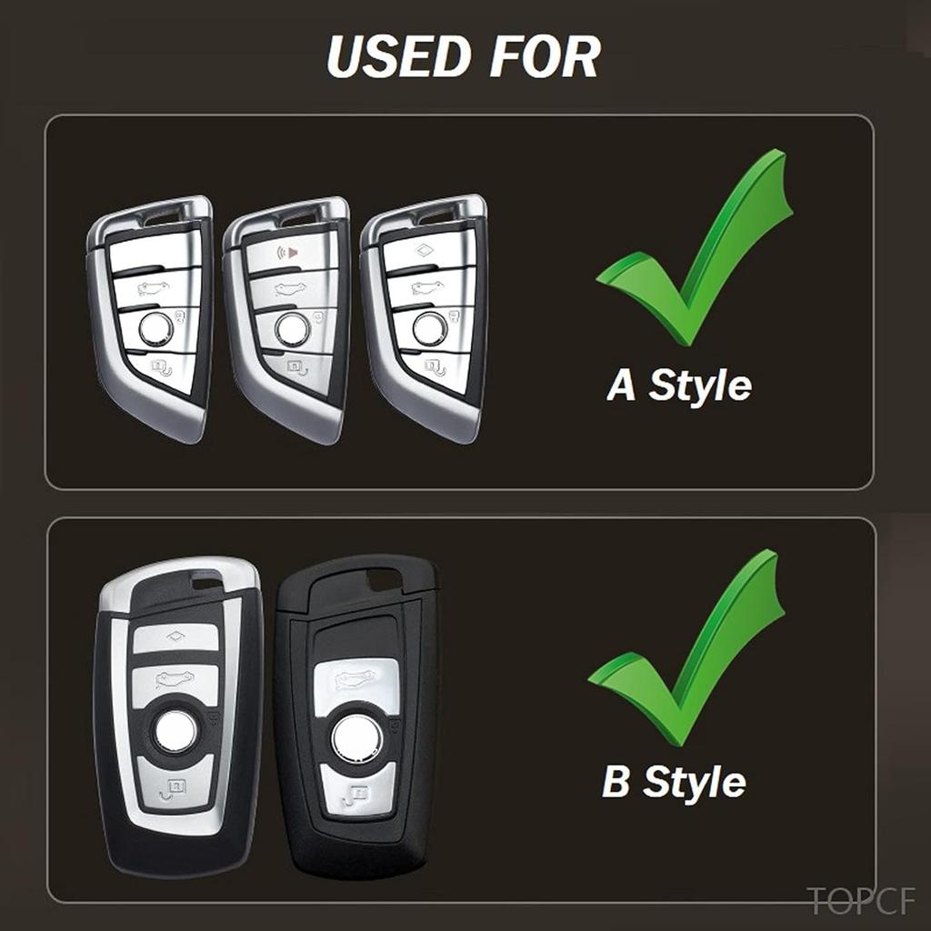 Alloy Car Key Case Rings Cover Holder for BMW 1 3 5 7 Series 530 F48 X1 X2 X3 X4 X5 X6 Classic Engine Head Concept (A Style Glod)