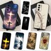 Cross Art Bible Christian Phone Case For Samsung Galaxy A91,A80,A73,A72 ,A71,A53A52,A32 ,A31A22,A21s,A20,Black Cover