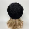 Fluffy Winter Fur Hats Women Warm Furry Outdoor Real Fur Fedora Caps Thick Bucket Snow Dome Hat