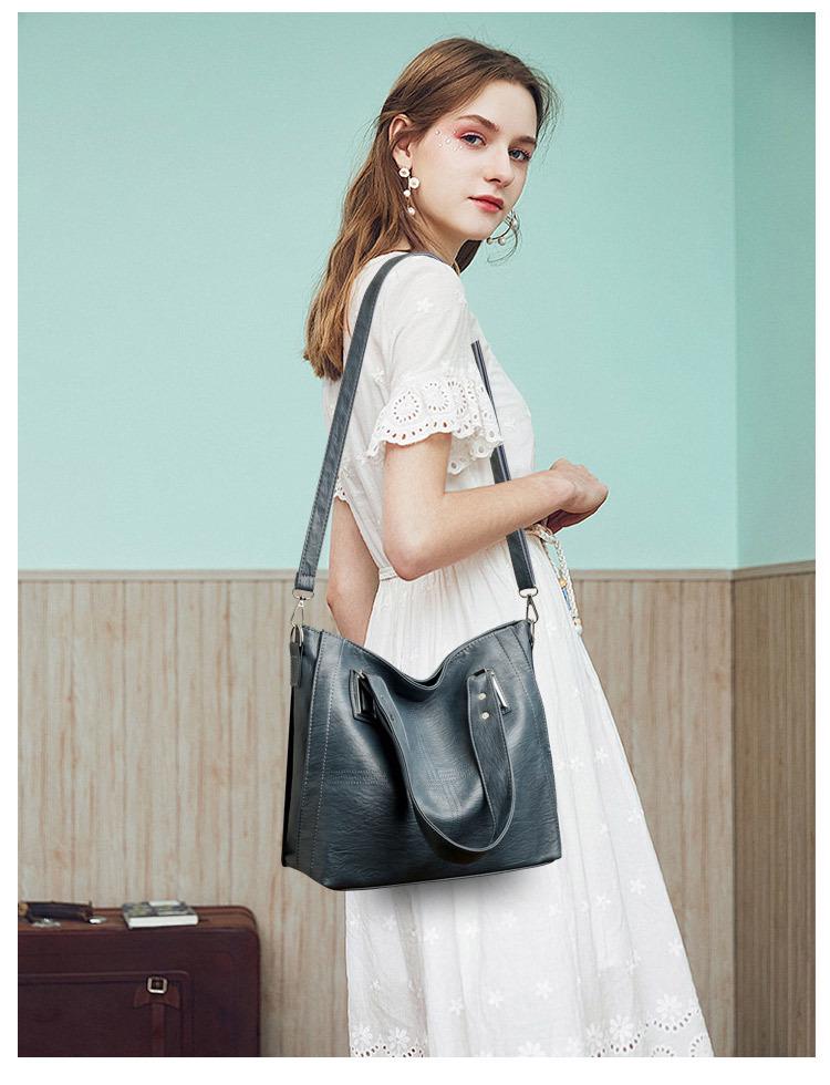 2025 Women's Vintage PU Leather Crossbody Tote—Soft, Versatile, and Stylish