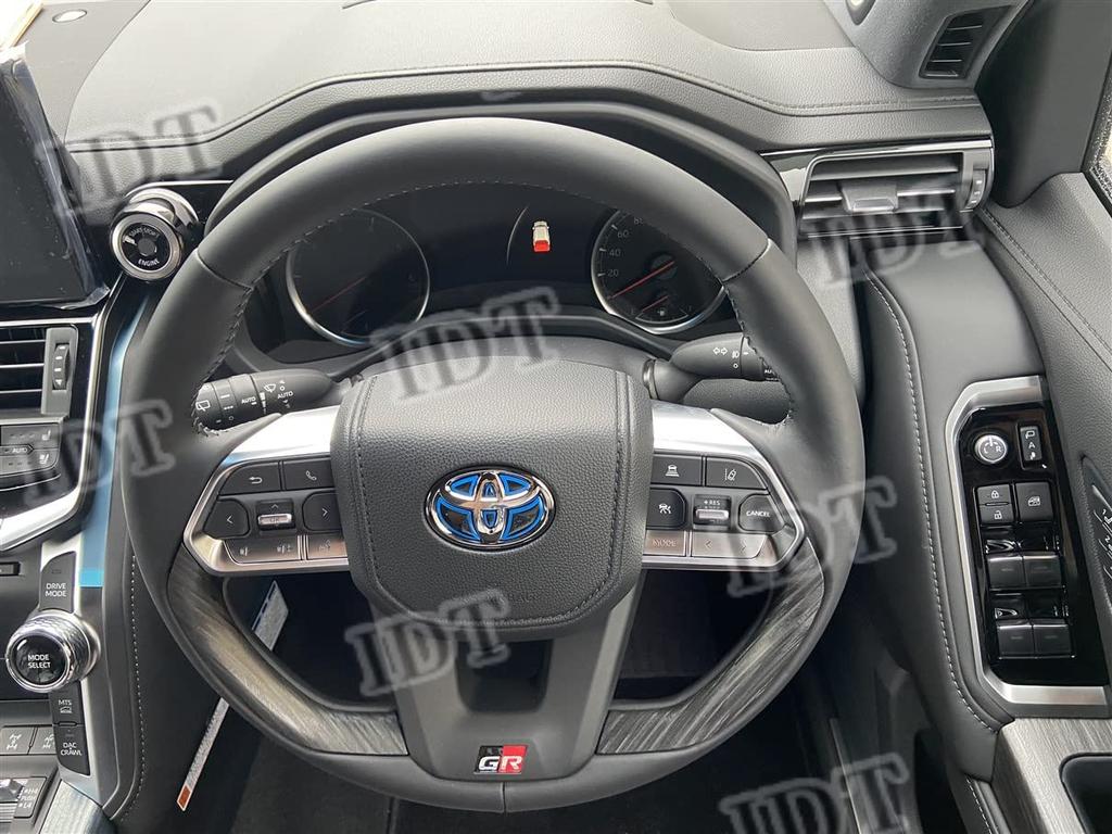 IDT 300 Series Land Cruiser Steering Emblem Seat Sticker Cover Garnish Interior Panel Rankle 300 (Heat Blue)
