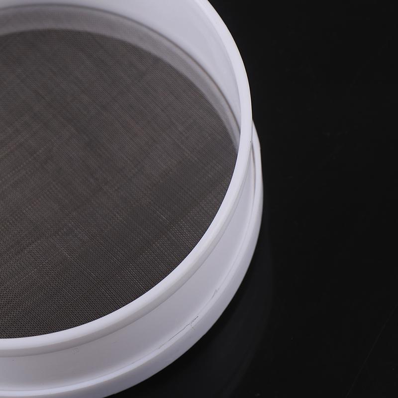 White Plastic Fine Mesh Strainer Flour Colander Sifter Sieve Kitchen Tool