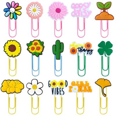 Lovely Large Paperclip & Binder Clip Set: Cute U-Shaped PVC Cartoon Bookmarks for Office Supplies
