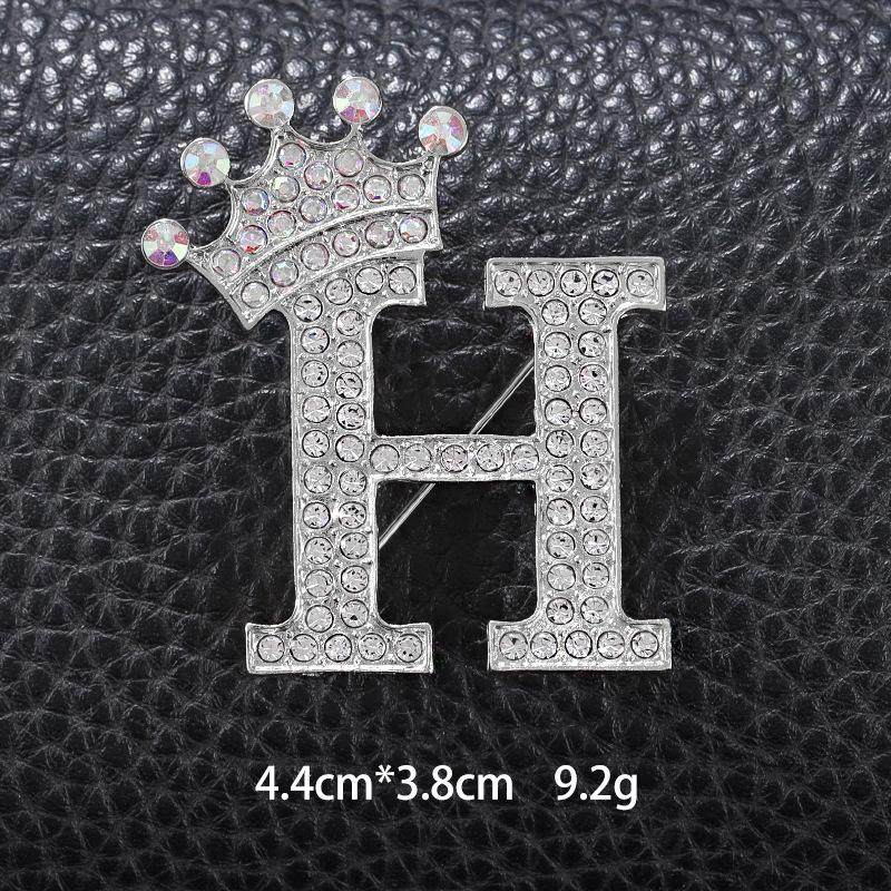 Unisex Versatile English Letter Brooch Lapel Pin for Suits and Clothing