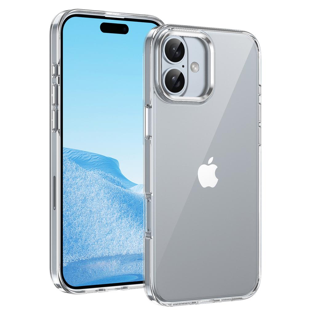For iPhone 16 Plus Clear Phone Case Hard PC Anti-Scratch Mobile Phone Back Cover