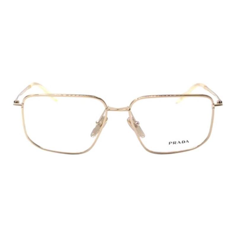 Prada Simple low-key design alloy square optical glasses women's light gold Light gold 55 basic packaging-glasses case + packaging box