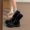 Fashion Vintage PLeated Women Ankle Boots Casaul Height Increase Slim Short Booties Shoes Botas De Inverno Feminina