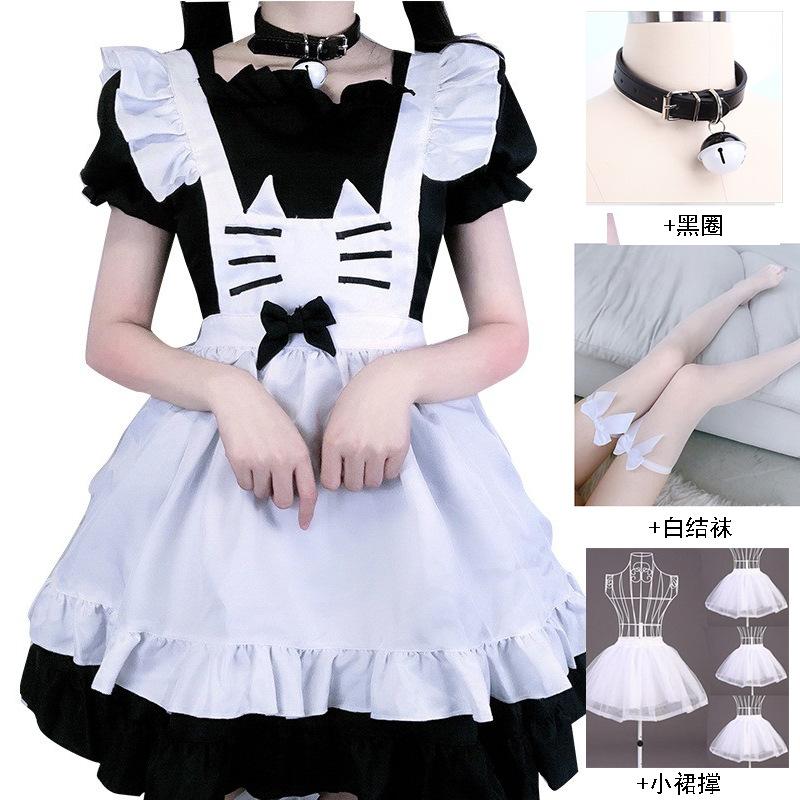 New, cat maid outfit, dress dress, black and white cosplay suit, soft girl.