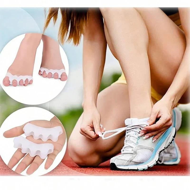 Protective Toe Separator Suitable Bunion Yoga Gel Silicone Hammer Toes Corrector for Women Men Straighteners Overlapping 1 Pair