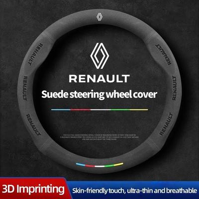 Funda de Volante de Coche de Gamuza para Renault Scenic Clio Laguna 2 3 4 5 Kangoo Fluence Megane Trafic Talisman Twingo Kaptur Duster