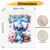 Disney Stitch Letter T Flower Donut Oil Paint Digital Painting Art Kit Handmade DIY Painting Kit Home Decor