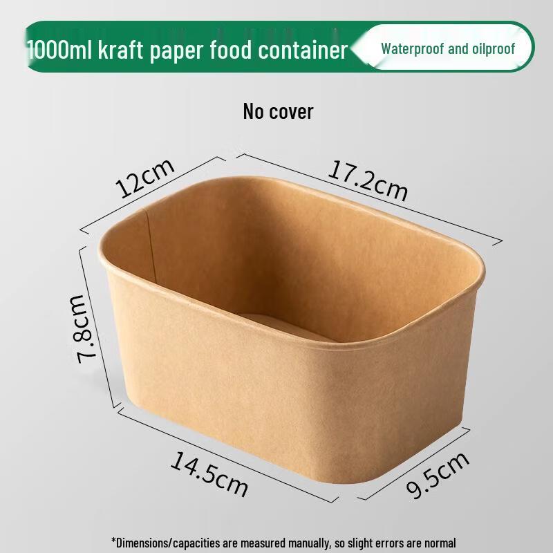 Einweg-Mittagsboxen aus Kraftpapier
