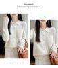 Women's Autumn/Winter Loose Fit Wool Cardigan with Polo Collar and Pockets