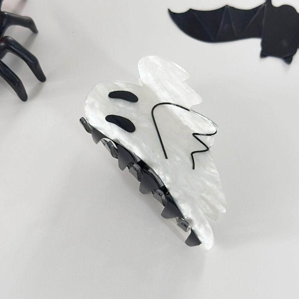 Spider Halloween Hair Claw Acrylic Skeleton Shark Clip Halloween Themed Gripper  Halloween Party
