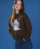 RONRON Ribbon Cat Mohair Pullover Knit Brown