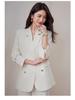 Women's High-End White Loose Silhouette Suit Set, 2025 Spring/Autumn Collection