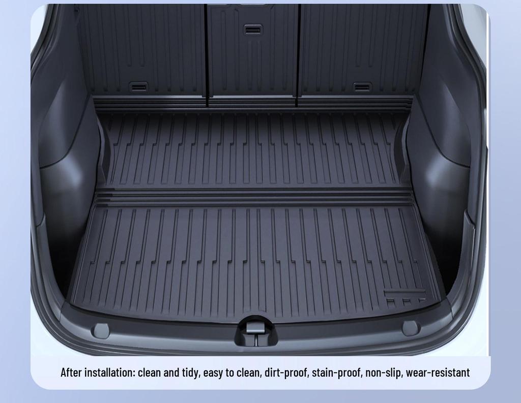 Tesla Model Y Trunk Mat Set: TPE Front & Rear Liners, Interior Custom Accessories