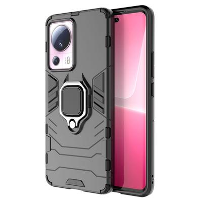 Gepanzerte Hülle für Xiaomi 13 Lite magnetische Halterung Ring Armor schwarz
