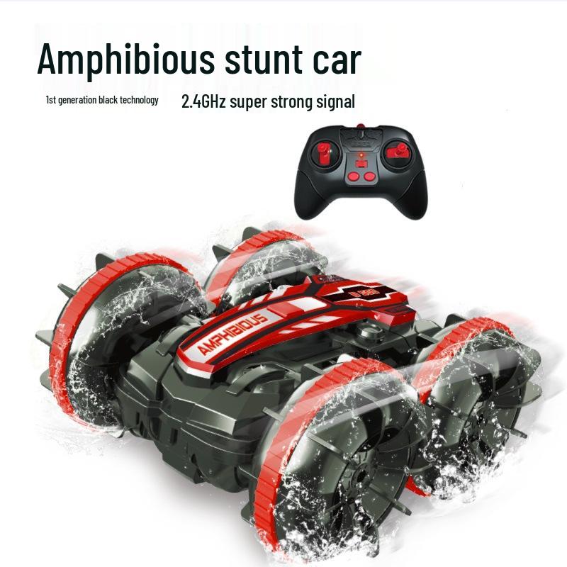Amphibious Remote Control Stunt Car - Double-Sided Land & Water Toy Vehicle