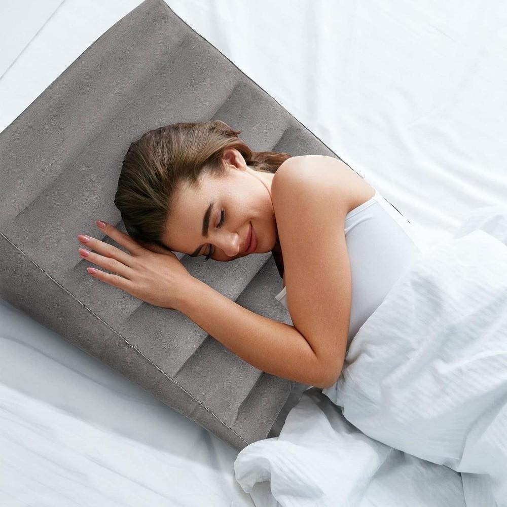 PVC Flocking Wedge Pillow Back Support Portable Inflatable Back Pillow Ergonomic Elevation Leg Pillows