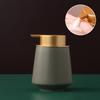 European Style 400ml Portable Soap Dispenser Shampoo Pack Gold Press Ceramic Lotion Bottle Toilet Kitchen Bathroom Accessories