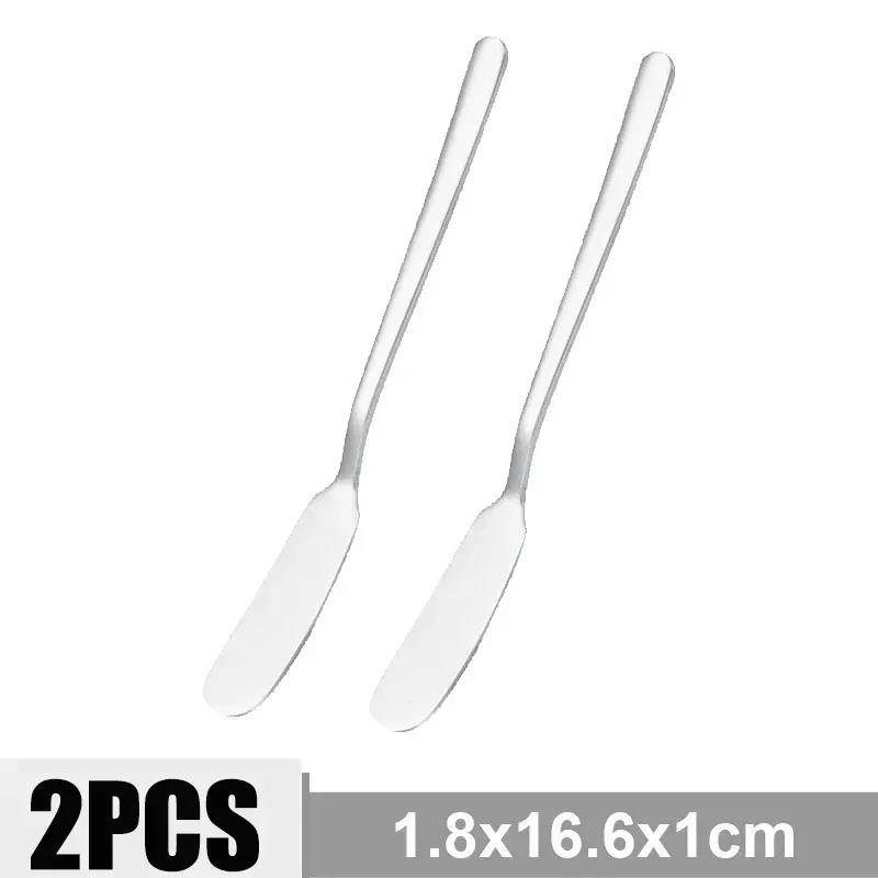 4/1PCS Butter s Stainless Steel Cheese Cutter s Long Handle Bread Jam Spreaders Cream Toast Cutlery Kitchen Gadgets 6