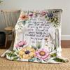 Floral Inspirational Quote BlanketFlannel Blanket for Bedroom, Living Room, Sofa, and Nap