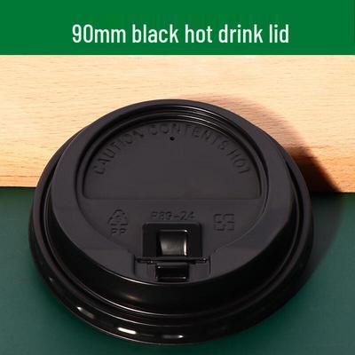 LanTuan Disposable Double-Layer Kraft Paper Cups with Lids