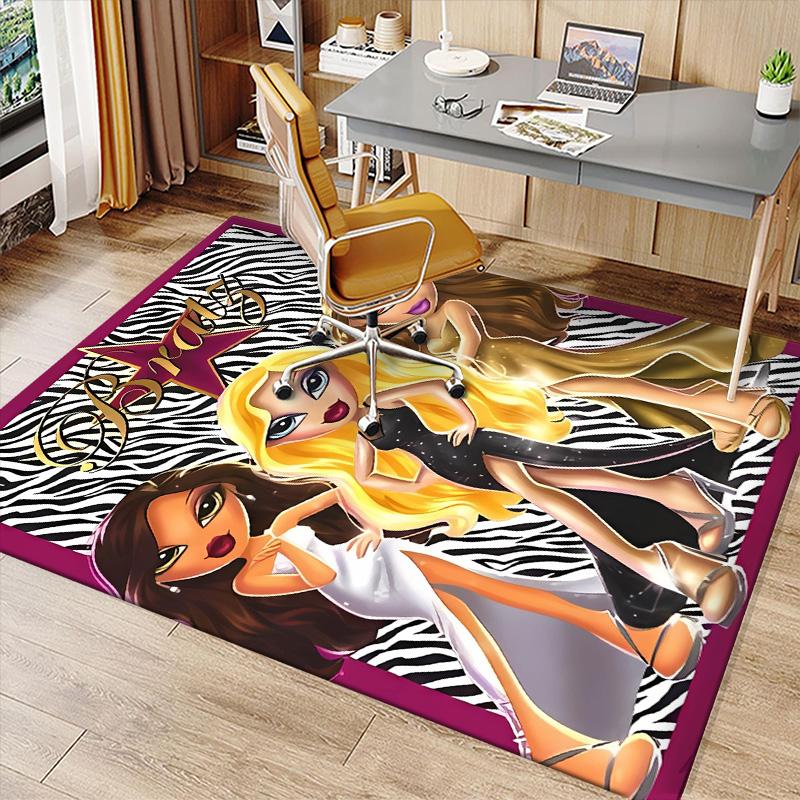 Bratz1 Printed Absorbent Washable Carpet, Non-Slip Bathroom Mats, Kitchen Rugs, Yoga Mat,Living Room Entrance, Camping Picnic Rugs