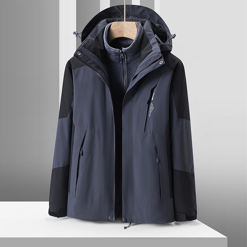 Mink Velvet Liner 3-in-1 Windproof Waterproof Jacket for Women & Men - Detachable, Warm Outerwear