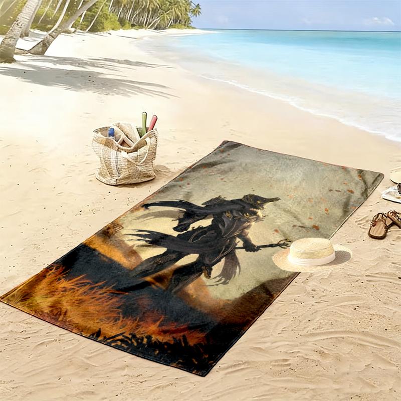 Warframe Print Beach Towel Large Soft Quick Dry Towel For Beach Camping Swimming
