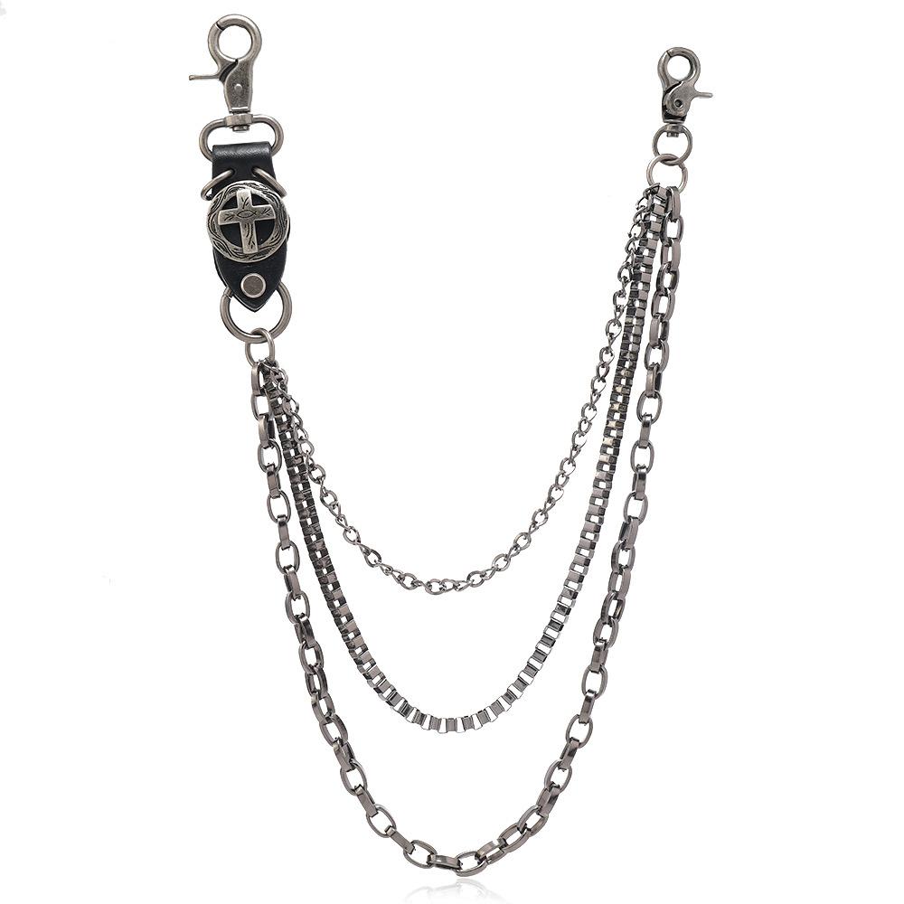 European and American Punk Style Versatile Jeans Accessories Trouser Chain Waist Chain Retro Cross Hip Hop Trouser Chain